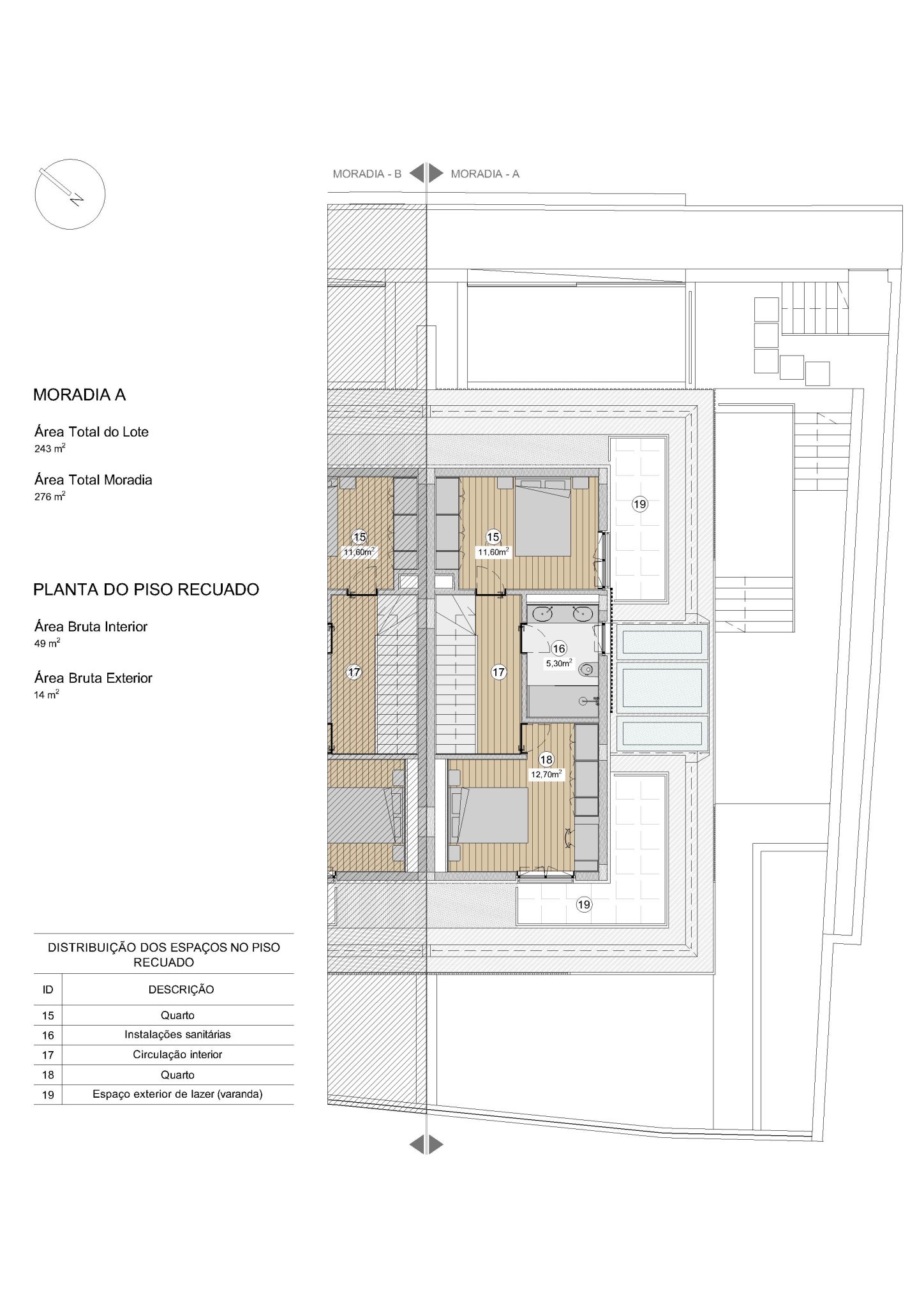 Moradia A - Piso recuado
